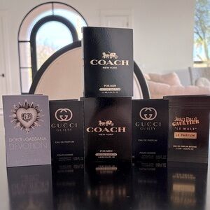 6 Piece Discovery Set for Men (Dolce, Coach, Gaultier & Gucci Samples)